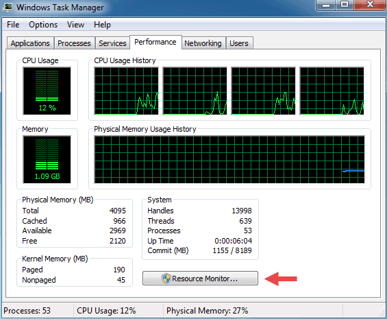 le windows task manager