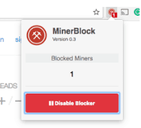 minerBlock extension